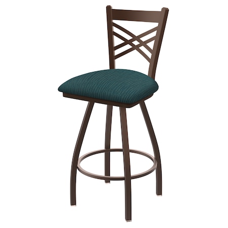 Holland Bar Stool Co 36" Swivel Bar Stool, Bronze Finish, Graph Tidal Seat 82036BZ022